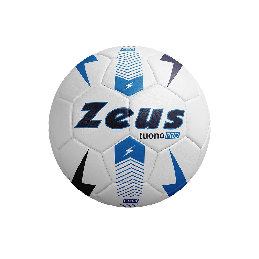 Pallone Tuono Pro Bianco/Nero/Azzurro Zeus Sport