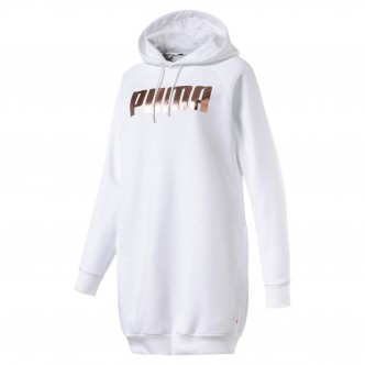 Puma Holiday Pack Sweat Dress FL Cotton Bianco 581853-02
