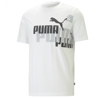 PUMA - ESSENTIALS LOGO POWER TEE - WHITE - UOMO - 673378 - 02
