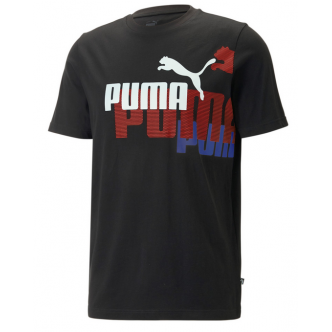 PUMA - ESSENTIALS LOGO POWER TEE - BLACK / WARM EARTH - UOMO - 673378 - 51