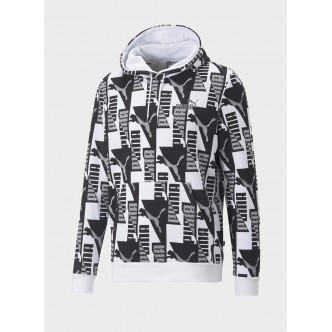 PUMA - POWER AOP HOODIE - WHITE/BLACK - UOMO - 849799 - 02