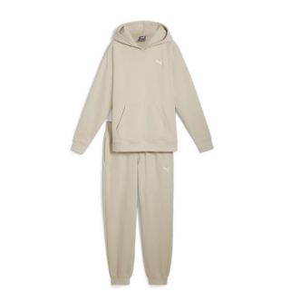 TUTA PUMA  TRACKSUIT CON CAPPUCCIO DA DONNA COLORE BEIGE Donna 683091-68
