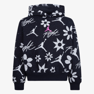 JORDAN FELPA CON CAPPUCCIO DA RAGAZZA COLORE NERO FLOERALE RAGAZZA 45D008-023