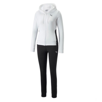 PUMA TUTA CLASSIC HOODED TRACKSUIT DA DONNA COLORE BIANCO NERO Donna 670022-02