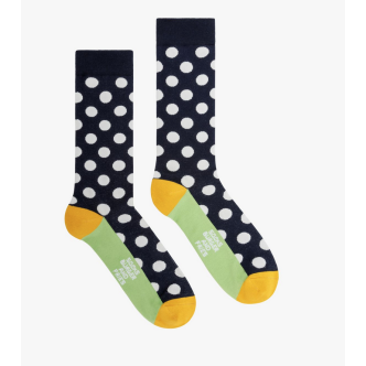 SOCKS BURGER CALZA ALTA UNISEX COLORE BLU VERDE POIS UNISEX BF1203-0701