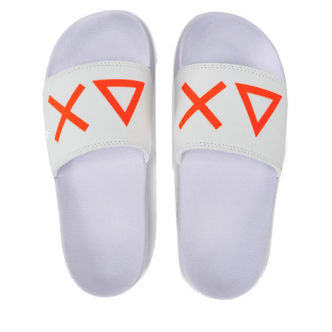 SUN 68 CIABATTA DA UOMO COLORE BIANCO ARANCIO FLUO Uomo X34103-01