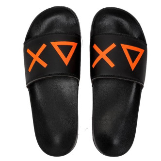 SUN68 CIABATTA DA UOMO COLORE NERO ARANCIO FLUO Uomo X34103-11