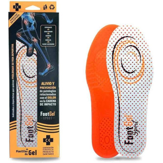 FOOTGEL SOLETTE CON GEL UNISEX MULTISPOR COLORE ARANCIO UNISEX 16100