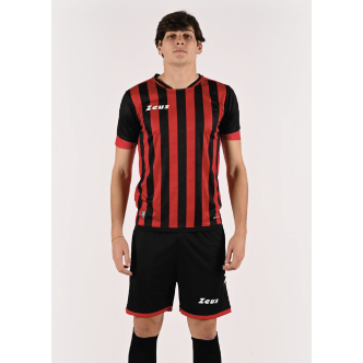 KIT ICON  COMPLETO CALCIO ZEUS SPORT COLORE NERO ROSSO