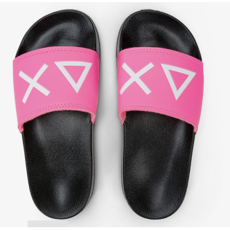 SUN68 CIABATTA DA ARAGAZZA COLORE NERO FUXIA RAGAZZA X35404-1162
