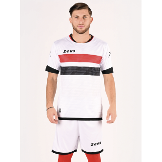 ZEUS - Completo Calcio - BIANCO NERO  ROSSO - KIT  ICON