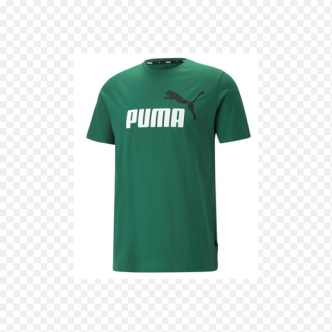 PUMA T-shirt verde da uomo con logo bicolore Essentials 586759 37 Uomo 586759 37