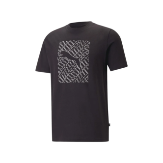 PUMA Graphics Cat Tee, una maglietta da uomo di colore nero con stampa grafica 674474 01 Uomo 674474 01